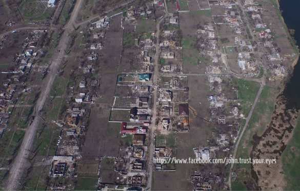 Пост-апокалипсис в оккупированных Песках: шокирующие кадры с беспилотника Ополчения | Русская весна