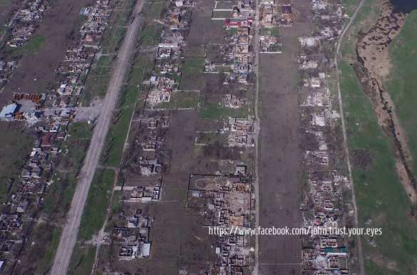 Пост-апокалипсис в оккупированных Песках: шокирующие кадры с беспилотника Ополчения | Русская весна