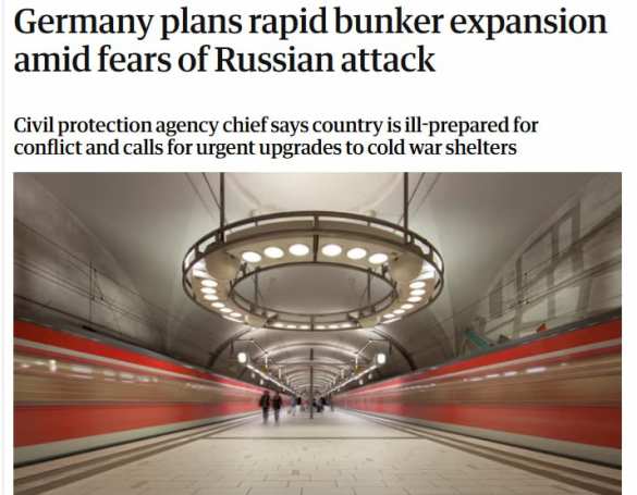 Германия готовится к войне: в стране строят сеть бункеров и бомбоубежищ — The Guardian | Русская весна