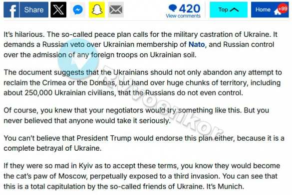 Полное предательство и военная кастрация Украины! — Джонсон в шоке от мирного плана Трампа | Русская весна