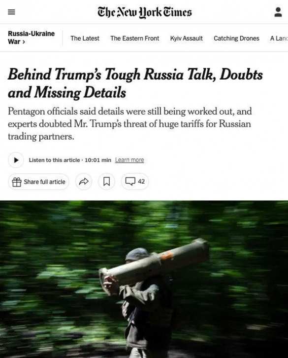 100-процентные пошлины маловероятны: Трамп не пойдёт на экономическую войну с Китаем из-за Украины — NYT | Русская весна