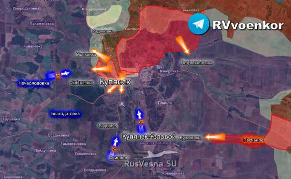 Враг продолжает кровавый «контрнаступ» у Купянска, пытаясь прорвать кольцо окружения (КАРТА) | Русская весна