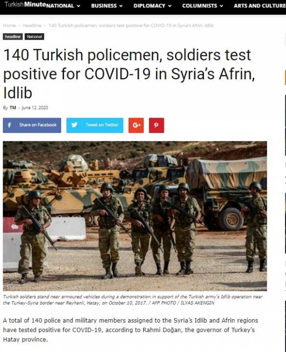 Сирия: вспышка COVID-19 в оккупационных войсках — странные заявления политиков (ФОТО) | Русская весна