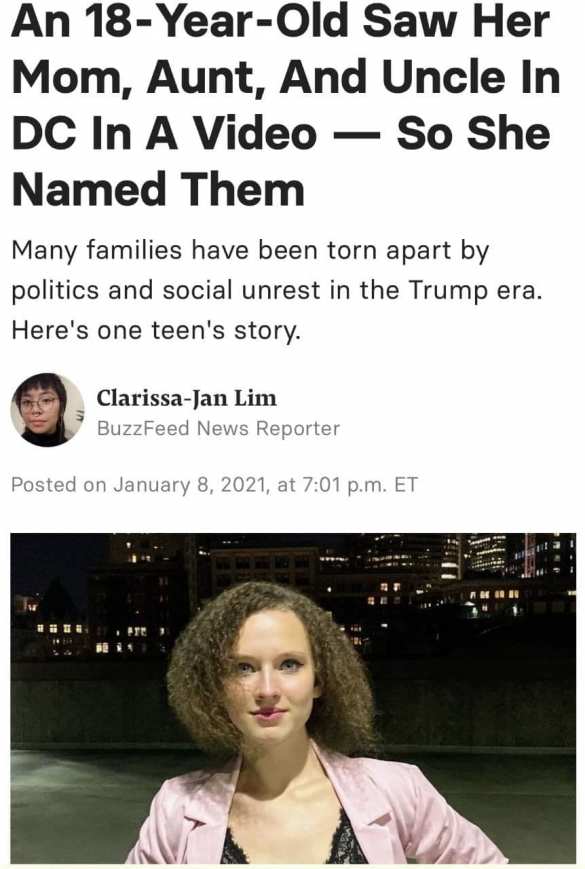 Павлик Морозов-2: девушка публично разоблачила свою мать и родственников, участвовавших в штурме Капитолия | Русская весна