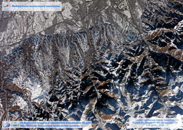  Алатау и «Москва-Сити» с орбиты спутника «Ресурс-П» № 2 | Русская весна