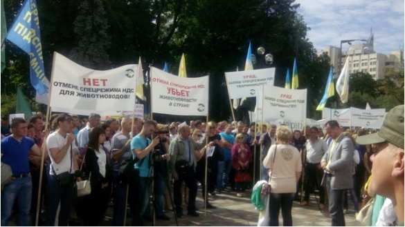 Под Верховной Радой проходит акция протеста сельхозпроизводителей (ФОТО) | Русская весна