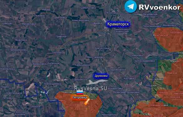 102-й полк поднял флаги России над Петровкой, наступая к Краматорску (ВИДЕО, КАРТА) | Русская весна