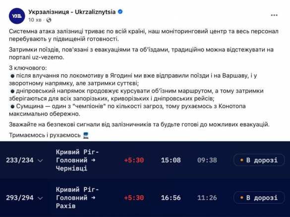 На украинскую железную дорогу продолжается системная атака, — «Укрзализныця» | Русская весна