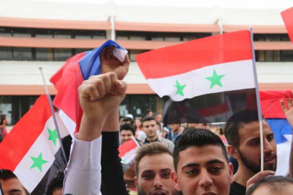 «Слава России и Сирии!» Офицеры ВС РФ и акция «Георгиевская ленточка» в Латакии — репортаж «Русской Весны» (ФОТО, ВИДЕО) | Русская весна