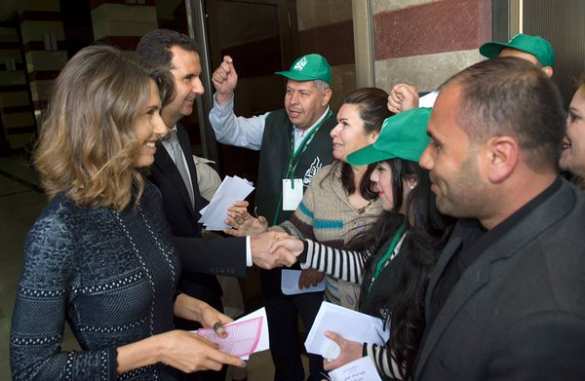 Башар Асад с супругой проголосовали на парламентских выборах в Сирии (ФОТО) | Русская весна