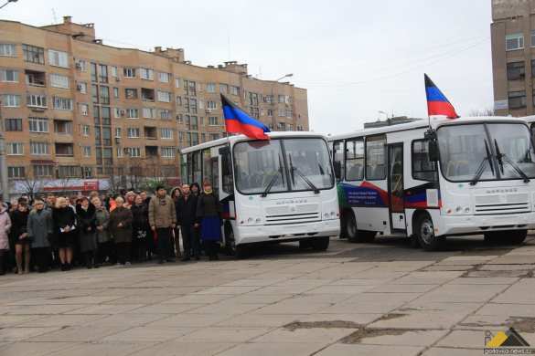 Впервые со времен СССР в Горловку прибыли новые комфортабельные автобусы (ФОТО, ВИДЕО) | Русская весна