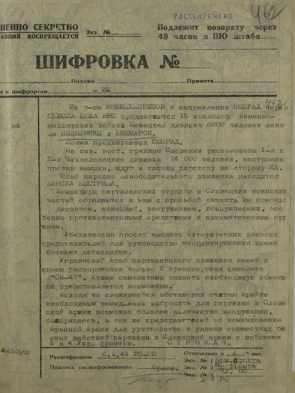 Красная Армия спешит на помощь: рассекречены документы о Словацком национальном восстании (ФОТО, ВИДЕО) | Русская весна