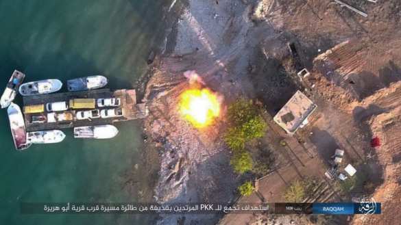 Дрон ИГИЛ разбомбил десант курдов на реке Евфрат в Сирии (ФОТО) | Русская весна