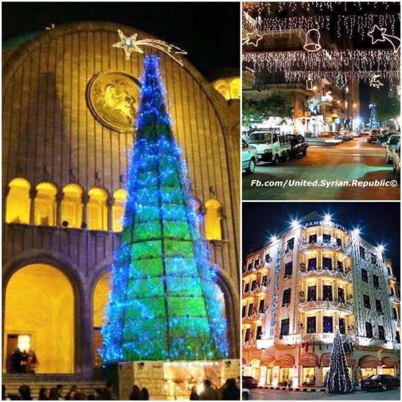 Сирия накануне Рождества: 12-метровая светодиодная ёлка на российской авиабазе и живые ели в истерзанных войной городах (ФОТО) | Русская весна