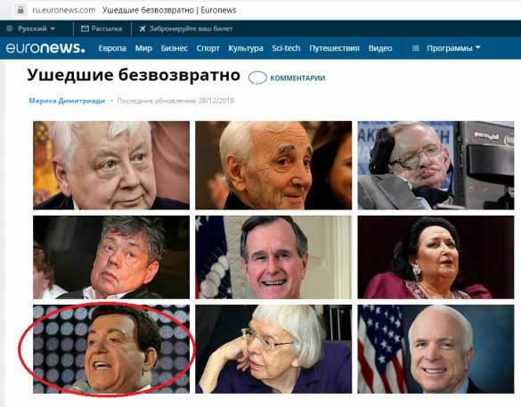 «Ушедшие безвозвратно»: Euronews пишет о Захарченко в статье «о тех, кого мир потерял в 2018 году» (ФОТО) | Русская весна