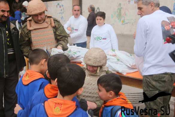 Важный груз из Чечни доставлен в бывший штаб террористов в Алеппо (ФОТО) | Русская весна