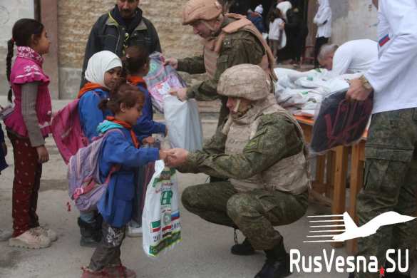 Важный груз из Чечни доставлен в бывший штаб террористов в Алеппо (ФОТО) | Русская весна