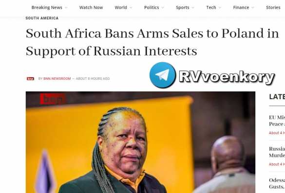 Южная Африка запрещает продажу оружия Польше в поддержку российских интересов | Русская весна