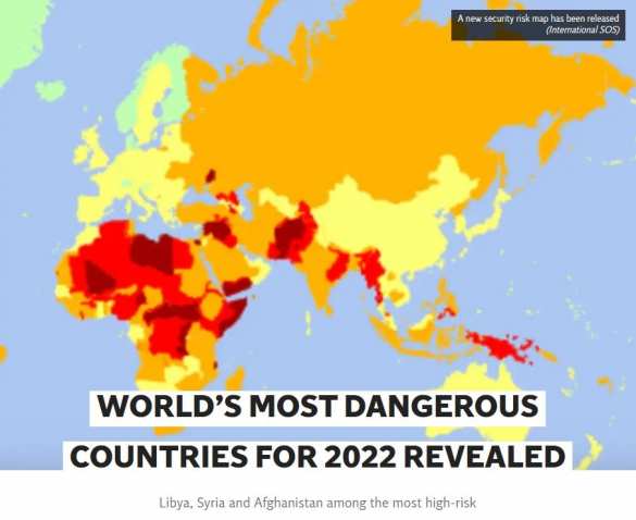 Как на Западе раскрасили мир по уровню опасности (ФОТО) | Русская весна