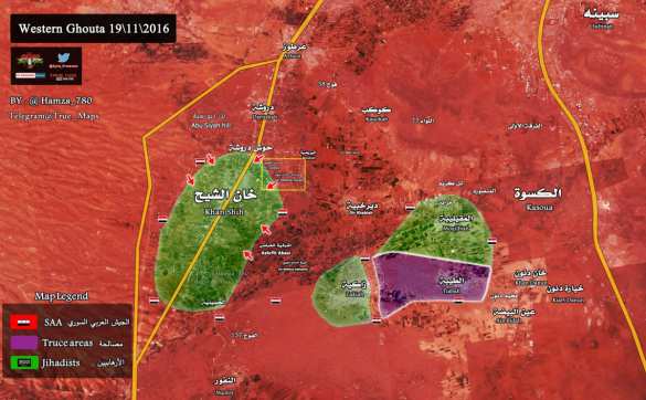 Спецоперация под Дамаском: уничтожена бандгруппа, освобожден район, боевики сдают г. Хан-эш-Шейш (КАРТА, ВИДЕО 18+) | Русская весна