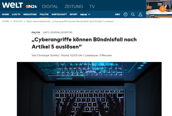 Число кибератак на НАТО существенно возросло, — Столтенберг | Русская весна