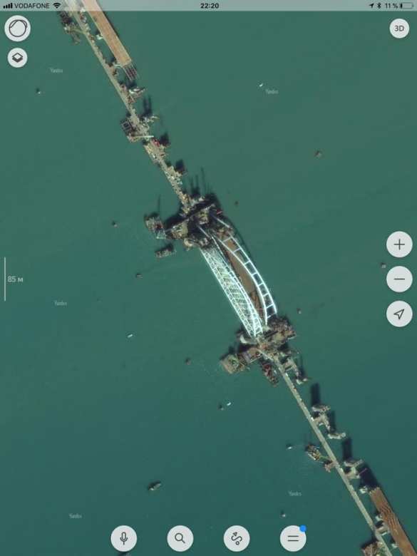 «Яндекс» обновил спутниковые снимки Крымского моста (ФОТО) | Русская весна