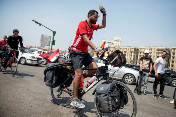 Египтянин выехал на ЧМ—2018 в Россию на велосипеде (ФОТО) | Русская весна