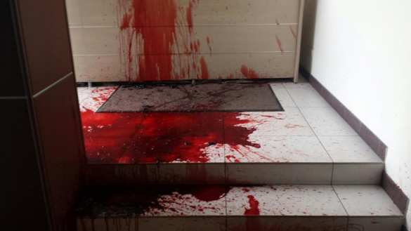 Офис телеканала «Украина» облили кровью (ФОТО, ВИДЕО) | Русская весна