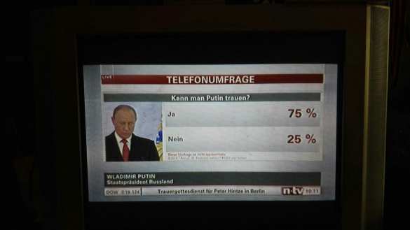 Шокирующие результаты опроса немецкого ТВ: 80% верят Путину (ФОТО) | Русская весна