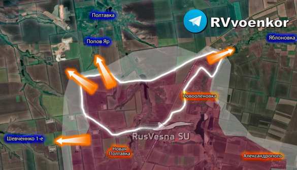 Армия России продолжает прорыв к Константиновке, ворвавшись в Яблоновку и Попов Яр (КАРТА) | Русская весна