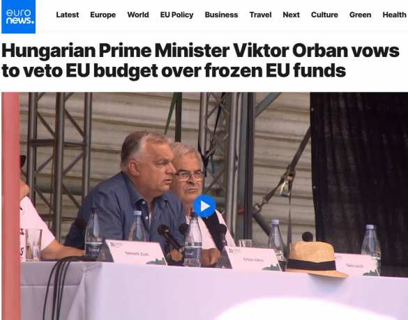 Венгрия будет блокировать бюджет ЕС, пока не вернёт замороженные миллиарды | Русская весна