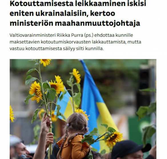 Финляндия затягивает пояса: с 2026 года планируют отменить выплаты по программе интеграции беженцев | Русская весна