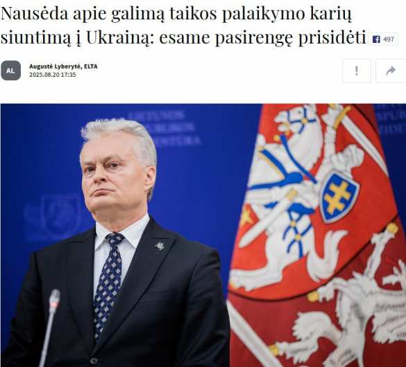 Президент Литвы заявил, что его страна отправит войска на Украину | Русская весна