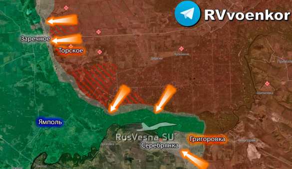 Армия России развивает успех в Серебрянском лесничестве, зачистила район Торского и штурмует Заречное (КАРТА) | Русская весна