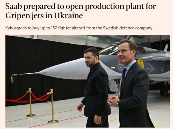 Шведская компания Saab готовится открыть на Украине завод по производству истребителей Gripen — FT | Русская весна