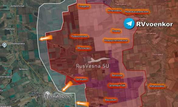 Обвал запорожского фронта продолжается: Армия России штурмует Гуляйполе (КАРТА) | Русская весна
