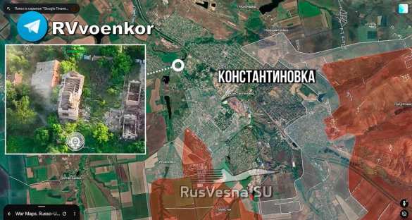 Támadás Konstantinovka ellen: Az orosz erők betörtek a város minden területére, miközben az ukrán fegyveres erők visszavonulnak (MAP) | Orosz Tavasz
