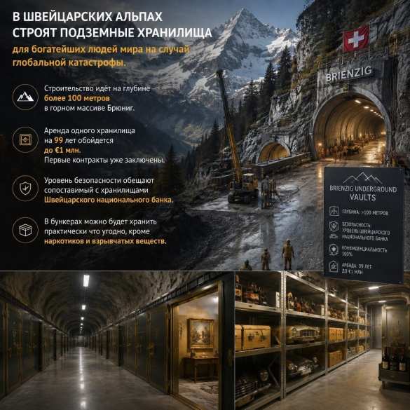В Альпах начали строить бункеры для богатейших людей мира | Русская весна
