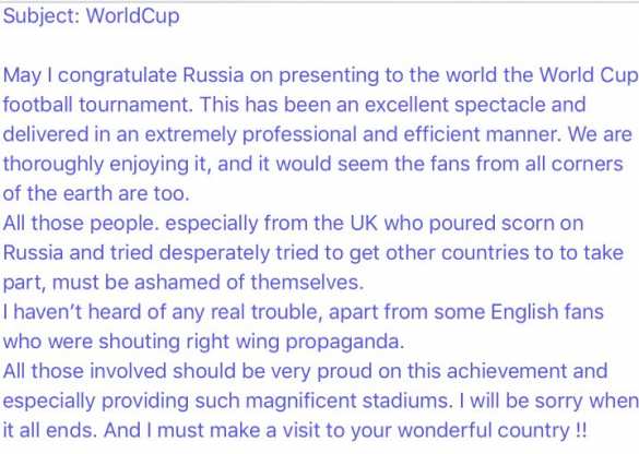 «Лучший чемпионат в истории»: британцы поблагодарили Россию (ФОТО) | Русская весна