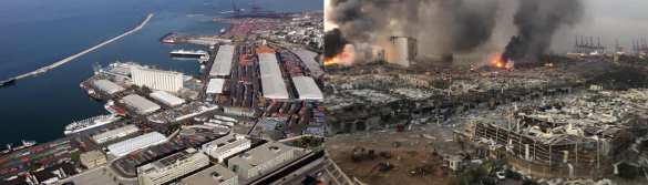 Чудовищные кадры последствий взрыва в порту Бейрута с высоты птичьего полёта (ФОТО, ВИДЕО) | Русская весна