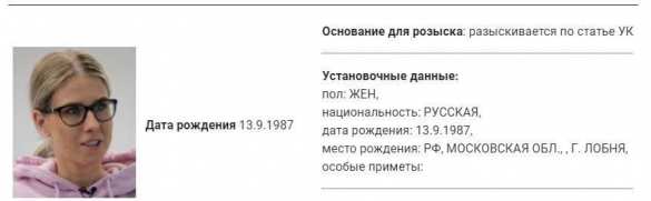 Любовь Соболь объявили в розыск (ФОТО) | Русская весна