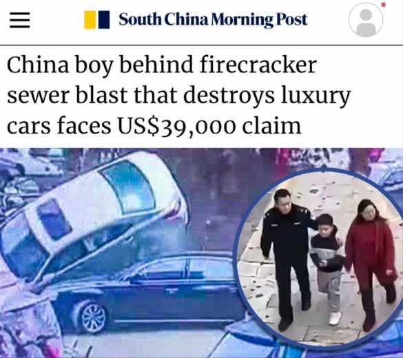 Китайскому мальчику, бросившему петарду, предъявлен иск на сумму 39 тыс долларов США | Русская весна