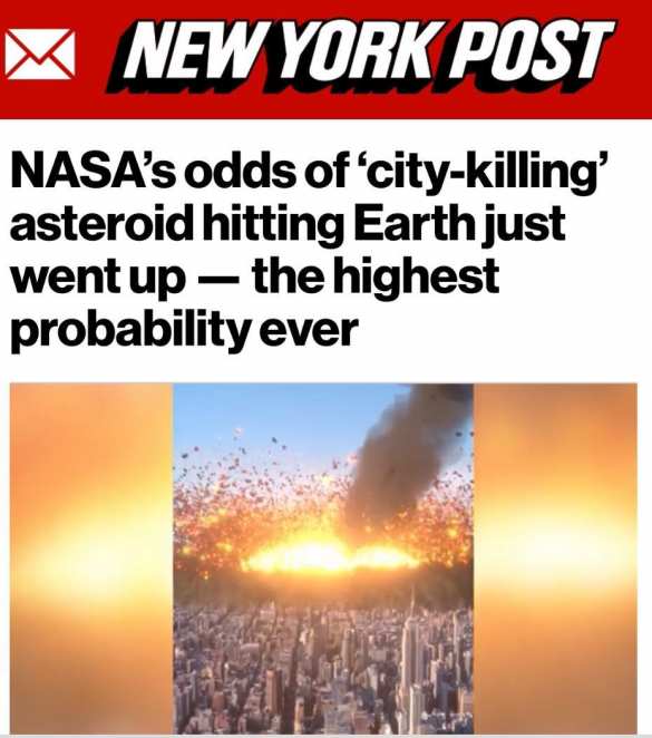 В 2032 году с Землей может столкнуться «убийца городов» | Русская весна