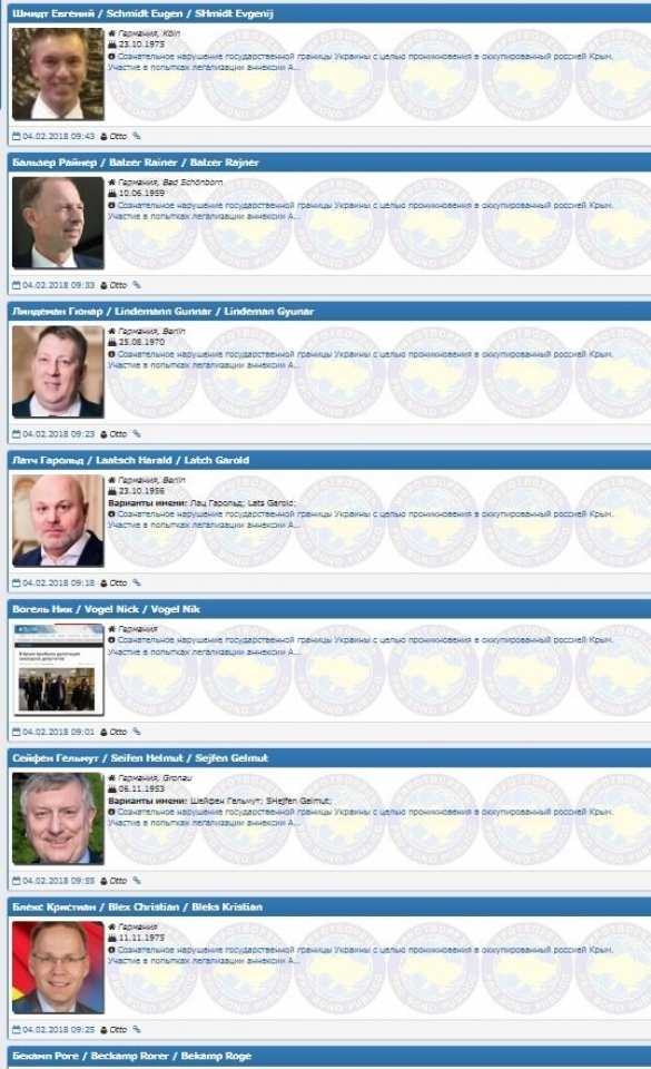 Ну вот и всё: Украина внесла немецких депутатов, приехавших в Крым, в базу «Миротворца» (ФОТО) | Русская весна