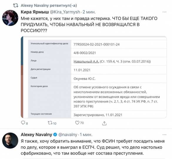 В России требуют заменить условный срок для Навального на реальный | Русская весна