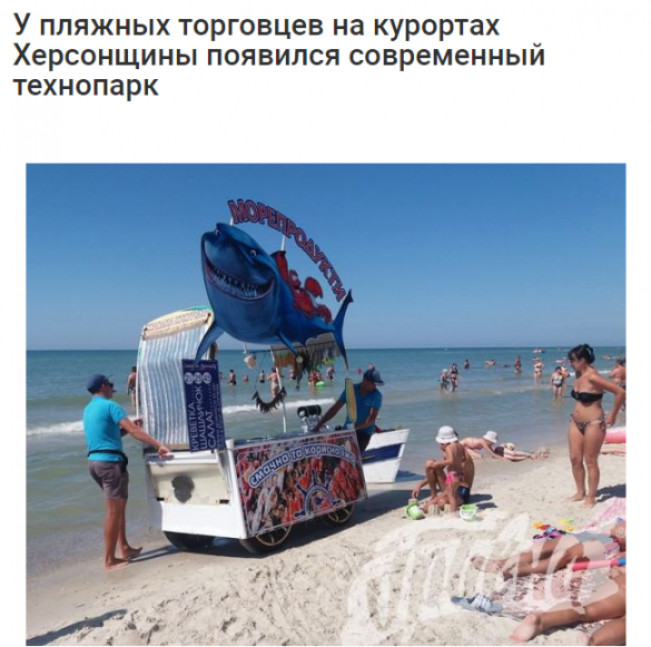 Хайтек по-украински: Пляжные торговцы обзавелись «современным технопарком» (ФОТО) | Русская весна