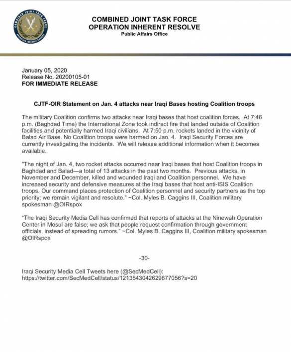 Пентагон выпустил заявление об ударах по посольству США и военным базам | Русская весна