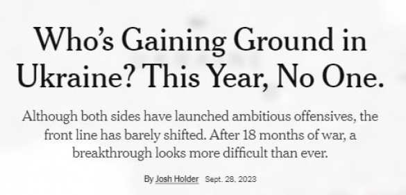 Киев добился минимальных успехов в своем контрнаступлении — New York Times | Русская весна