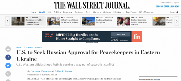 США готовы разместить 20 тысяч миротворцев в Донбассе и ждут одобрения России | Русская весна