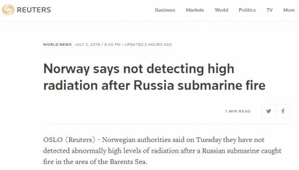 «Рейтерс» и Норвегия распространили ложь о «взрыве газа» на глубоководном аппарате ВМФ России | Русская весна